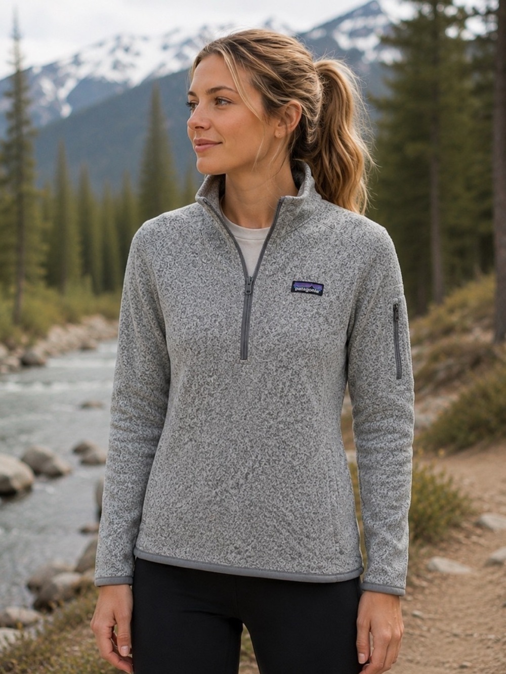 Patagonia Women’s Better Sweater 1/4 Zip Fleece | Heather Gray